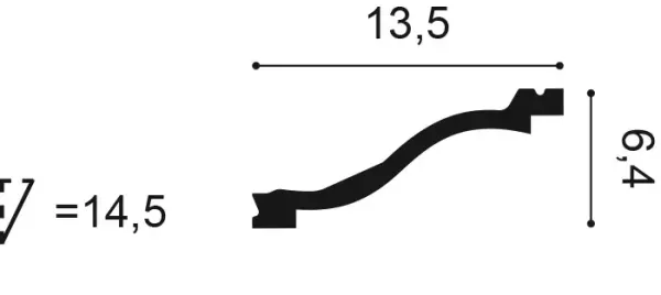 C331 Rohová lišta ORAC DECOR d 200 x š 13,5 x v 6,1 cm 1