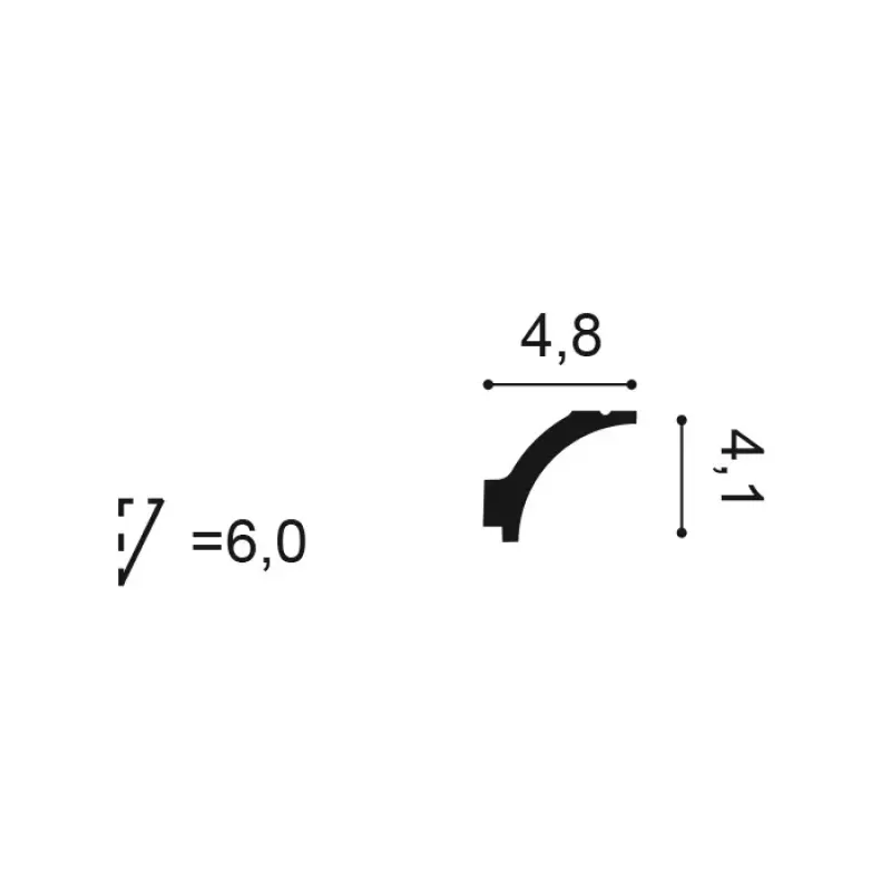 C260 Rohová lišta ORAC DECOR d 200 x š 4,8 x v 4,1 cm 1