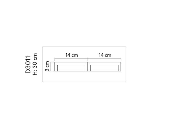 D3011 Ozdobný prvok MARDOM DECOR d 13,5 x v 25,5 x š 3,7 cm