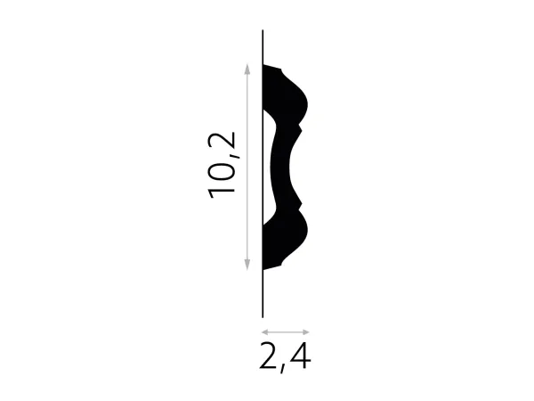 MDD345 Lemovacia lišta MARDOM DECOR d 240 x v 10,2 x š 2,4 cm