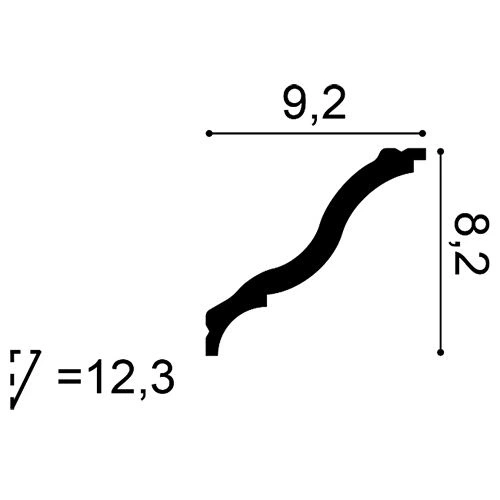 CB503N Rohová lišta ORAC DECOR d 200 x š 9,2 x v 8,2 cm 1