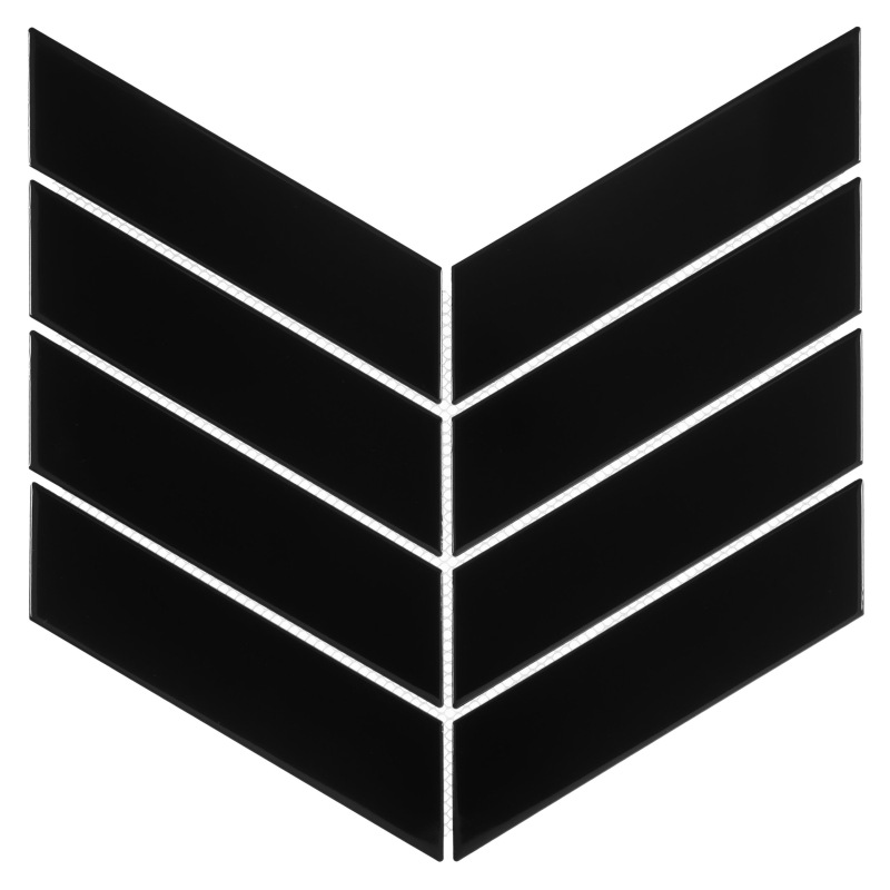 ROYAL CHEVRON Black Porcelánové mozaiky DUNIN (31,8x22,4cm/1ks) 3