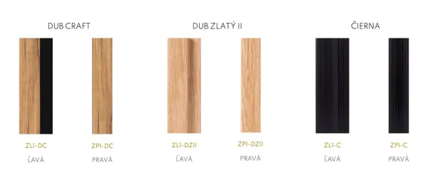 Stenové lamely LAMELIO Olmo - imitácia dreva zlatý dub OAK GOLD