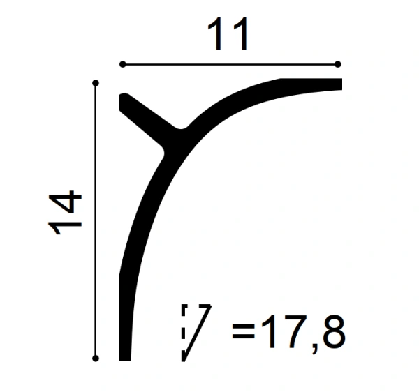 C991 Rohová lišta ORAC DECOR d 200 x š 11 x v 14 cm 1