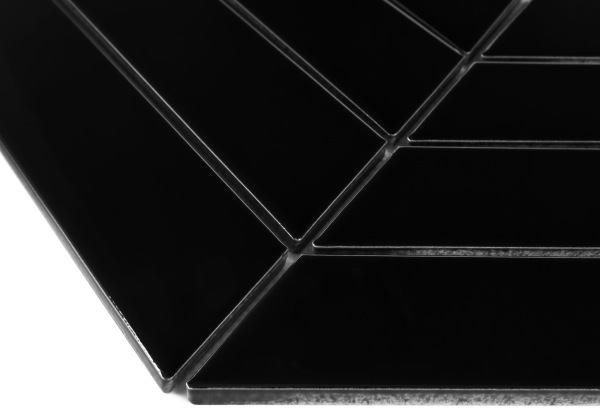 ROYAL CHEVRON Black Porcelánové mozaiky DUNIN (31,8x22,4cm/1ks) 1