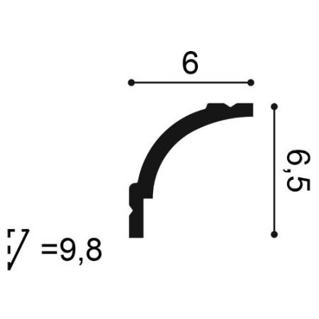 CB525N Rohová lišta ORAC DECOR d 200 x š 6 x v 6 cm 1