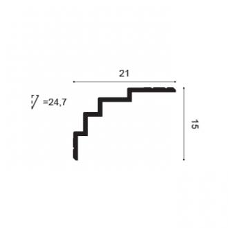 C393 Rohová lišta ORAC DECOR Steps d 200 x v 15 x š 21 cm