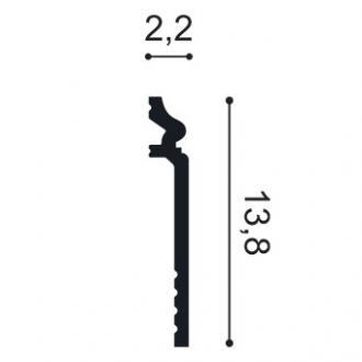 SX186 Podlahová lišta ORAC DECOR Contour d 200 x v 13,8 x š 2,2 cm