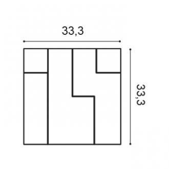 W102 Ozdobný 3D panel ORAC DECOR Cubi d 33,3 x v 2,5 x š 33,3 cm