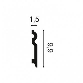 SX137F Podlahová lišta ORAC DECOR Flex d 200 x v 9,9 x š 1,5 cm