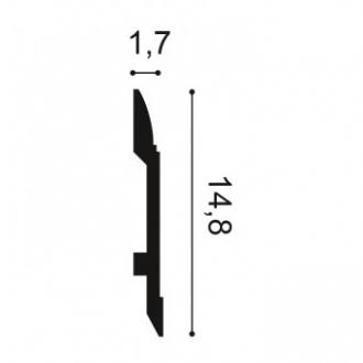 SX104F ohybná podlahová lišta ORAC DECOR Flex d 200 x v 14,8 x š 1,7 cm***